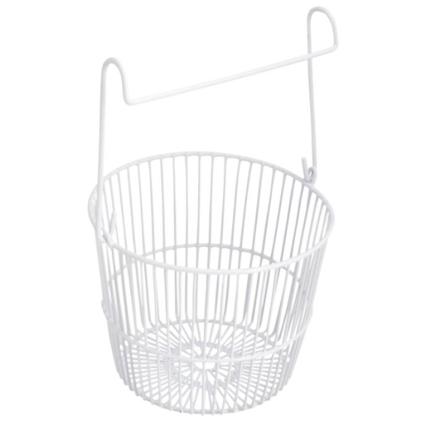 Peg Basket Hanging Round White 1019