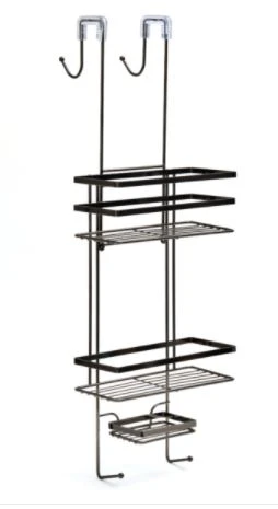 Shower Caddy Over Screen 3 Tier soap tray Black