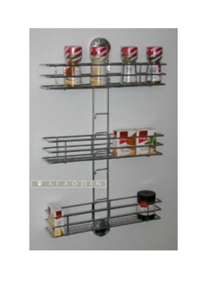 Spice Rack Suction 3 tier Chrome 40264