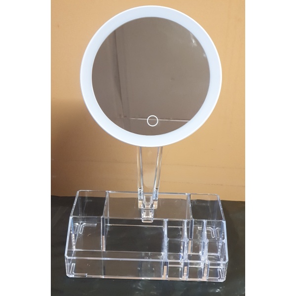 Mirror LED Ring with Cosmetic Organiser 2376