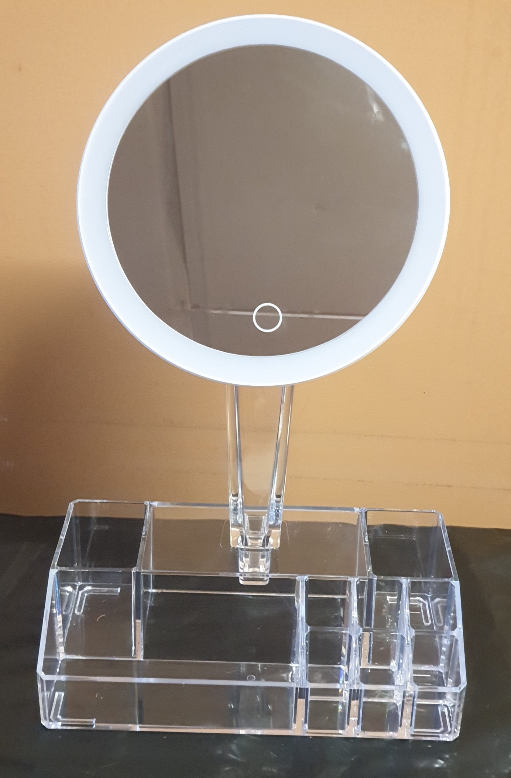 Mirror LED Ring with Cosmetic Organiser 2376