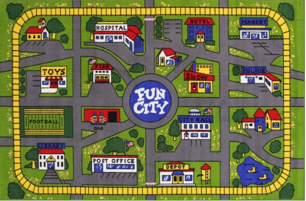Fun City Kids Mat 133x200cm 50494-96 2407