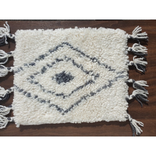 Moroccan Wool 160x230cm White Dk Grey 6611 37217