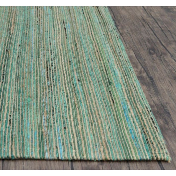 Sari Silk Flatweave Loop 200x300cm Soft Green 37030