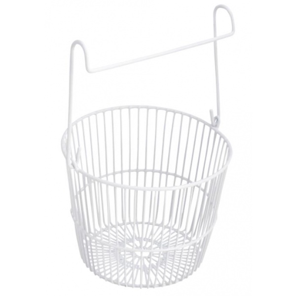 Peg Basket Hanging Round White 2310