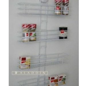Spice Rack Suction 4 tier Chrome Plactic coated 40265