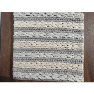 Rope Weave Wool 160x230cm Grey IE16100 37058