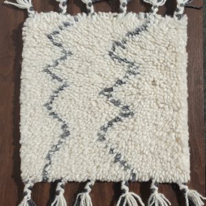 Moroccan Wool 160x230cm White/Dk Grey 503 37218