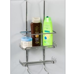 Shower caddy Hook over glass Chrome 1775