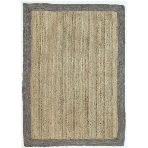 Hampton Jute 150x220 Border Grey