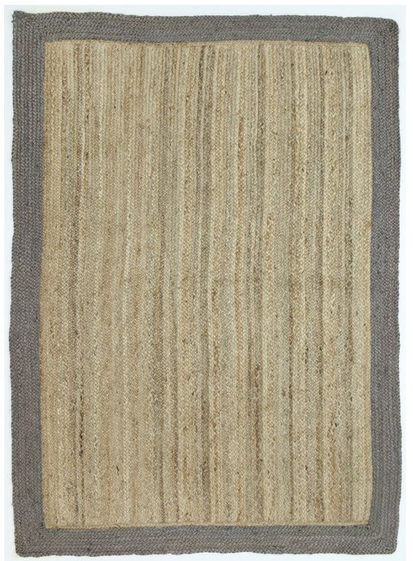 Hampton Jute 150x220 Border Grey