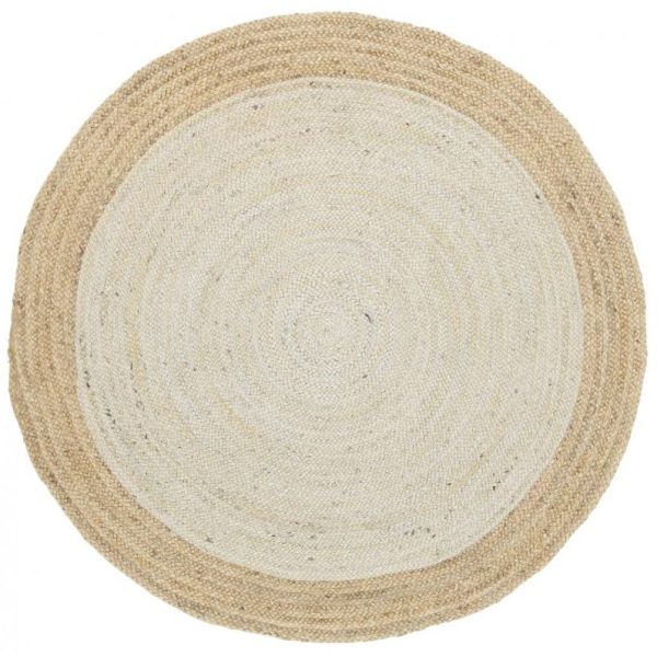 Hampton Jute 150 Round Centre Pearl