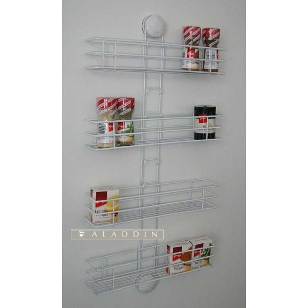 Spice Rack Suction 3 tier white pc 40263