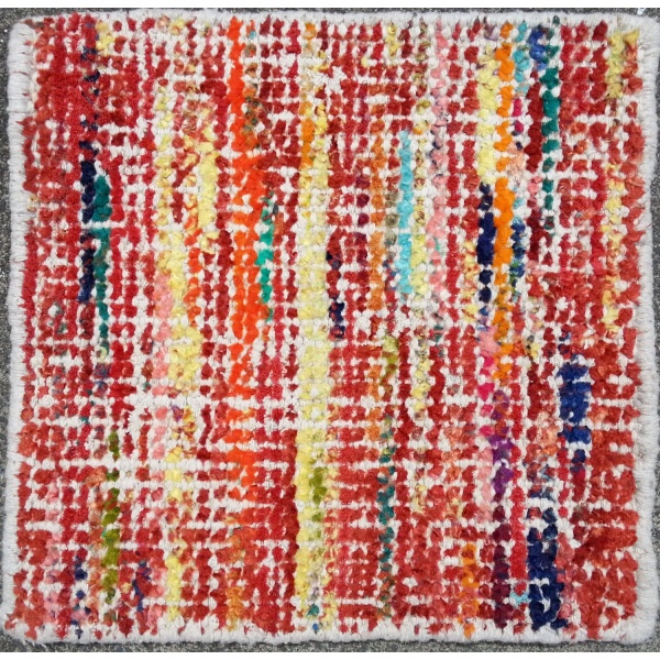 Distress Hand woven silk 180x280cm Fire-cracker 37035