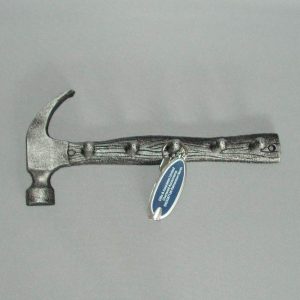 Key Hook Rack Hammer Pewter 25cm