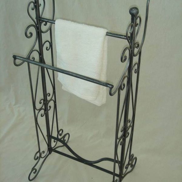 Towel Rail Black 41x36x90cm