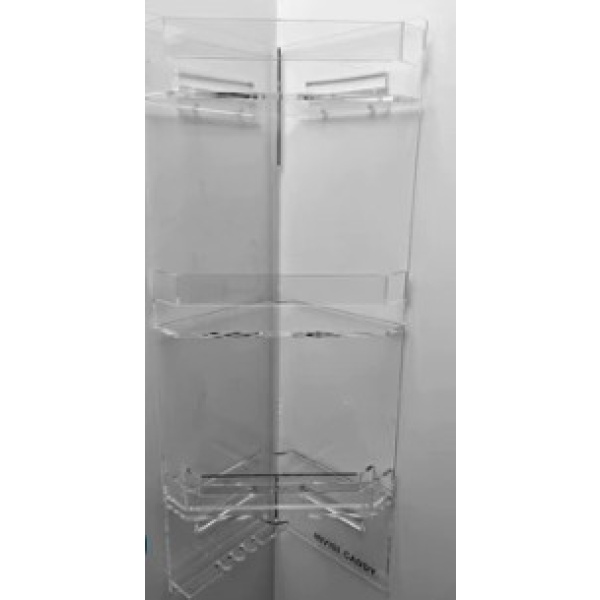 Mensola Acrylic Corner shelf 306x275x925x8mm