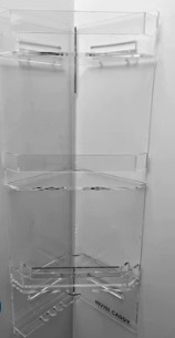 Mensola Acrylic Corner shelf 306x275x925x8mm